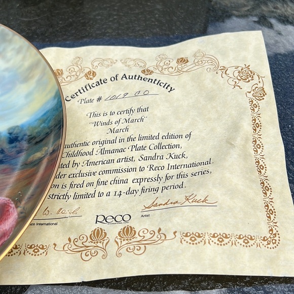 Reco collector plate titled Winds of March - Picture 2 of 4